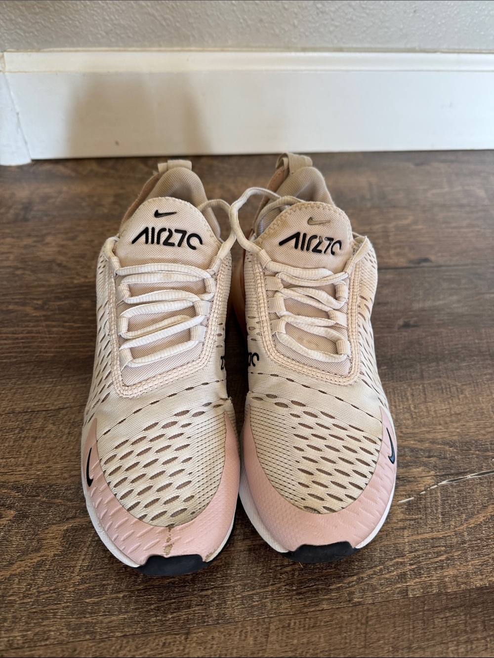 Nike Womens Girls Air270 Sneakers - White & Pink